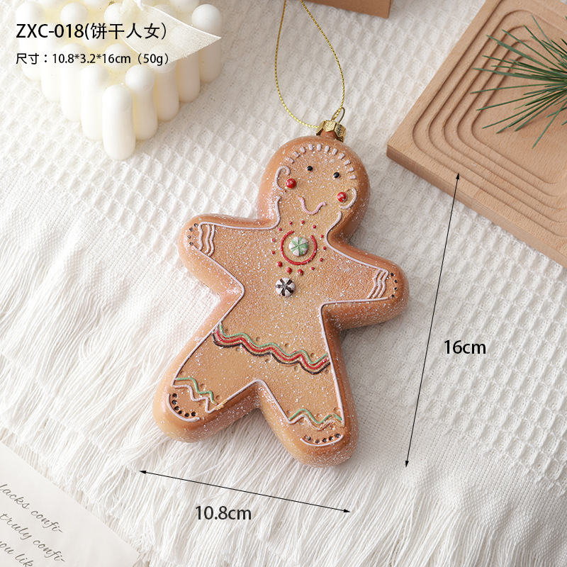 Buscando madera nueva guirlanda de Navidad donuts pan de jengibre hombre casa regalos de vacaciones juguetes accesorios suministro transfronterizo