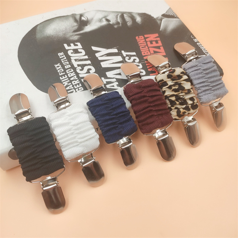 Amazon nuevo suéter clip plisado banda elástica cardigan clip vintage chal clip de moda clip fijo