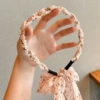 Fuchsia headband pearl, floral print