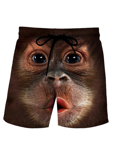 Summer new men's shorts 3D digital print spider pattern trend shorts fashionable all-matching casual shorts