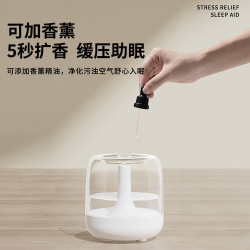 Humidifier small household aromatherapy machine two-in-one silent bedroom large capacity mist purifying air mini night light