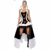 Mini-skirt, apron, hair accessory