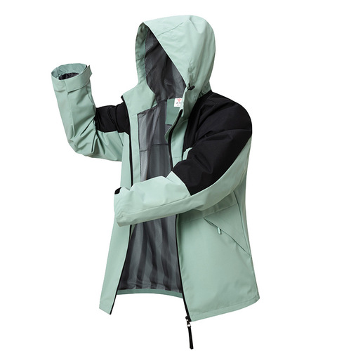 Custom Outdoor Thin Unisex Color-Block Windproof & Waterproof Jacket for Advertising, Mountaineering Wear, and Workwear—Logo Printing Available