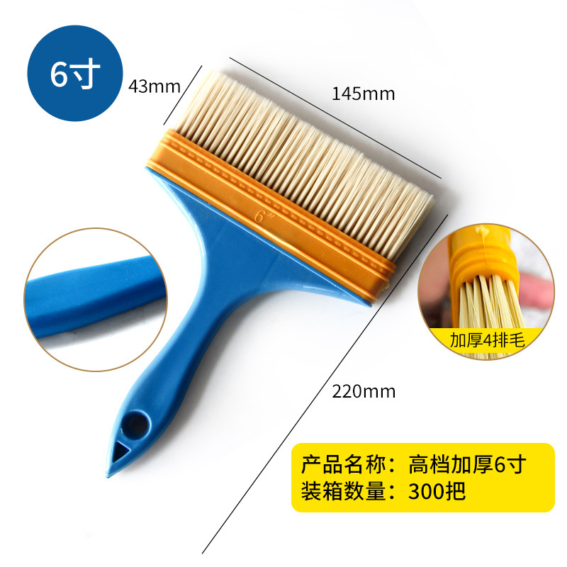 Mango de plástico azul afilado cepillo de alambre cepillo de pintura cepillo de barbacoa cepillo de aceite al por mayor herramientas de hardware cepillo pequeño