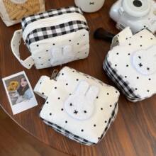 可爱波点兔子拍立得收纳包韩版ins小方包相机包便携手提收纳袋