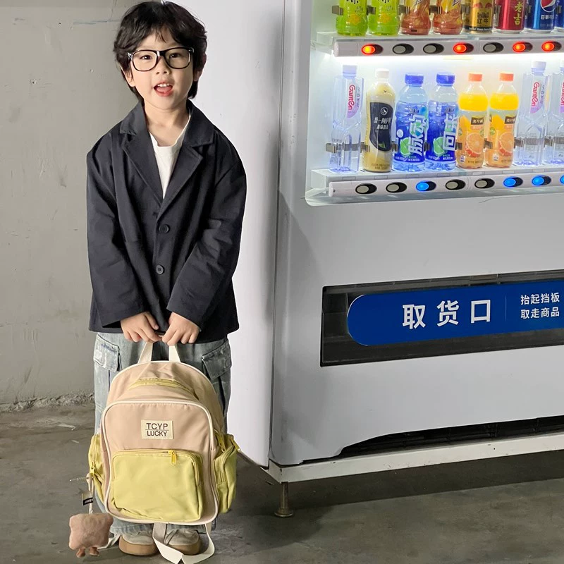 School bag for early age, backpack with letters for boys