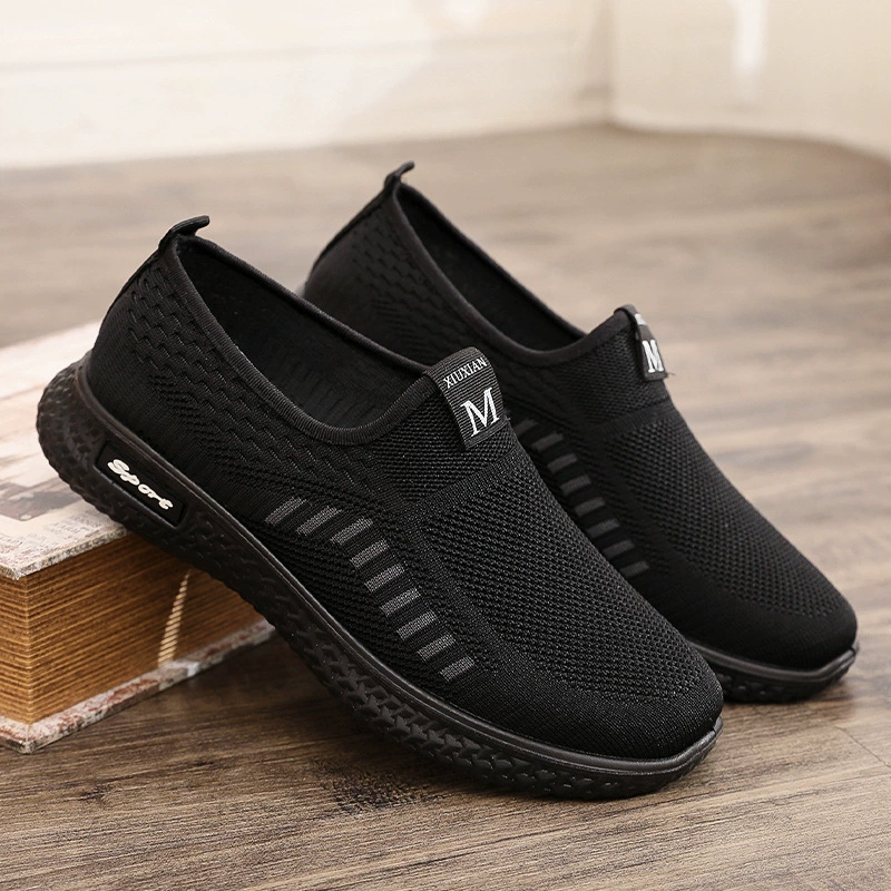 Мужская обувь весенняя, летняя и осенняя обувь с дышащей сеткой, спортивная мужская обувь, повседневная спортивная модная универсальная спортивная мужская обувь с сеткой для папы