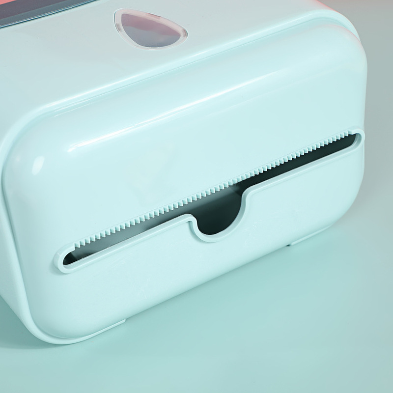トイレ穴なし壁掛け式防水ティッシュボックストイレティッシュ多機能収納棚|undefined