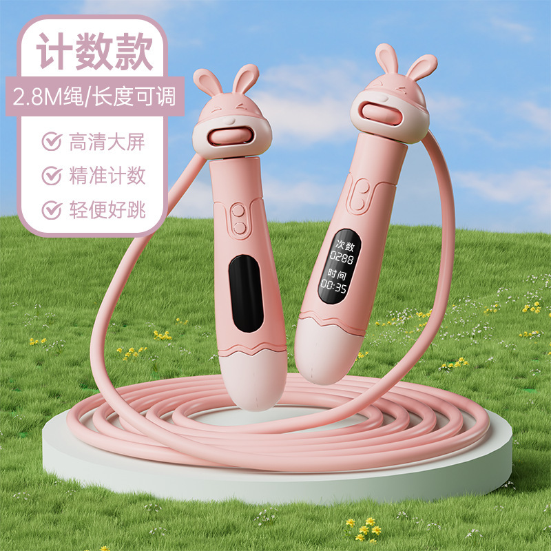 儿童跳绳幼儿园花样pvc初学者跳绳卡通可调节小学生计数跳绳批发|undefined