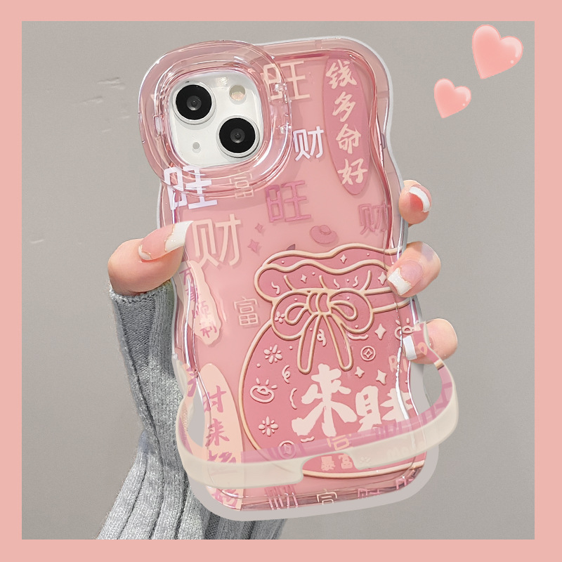来财福袋适用苹果16promax手机壳iphone17透明硅胶15国风14双支架|undefined