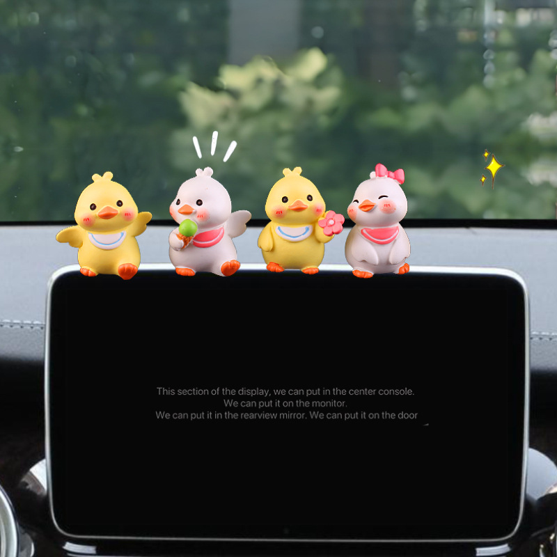 Tarjeta de estacionamiento temporal para automóvil, placa de matrícula, decoración, linda pareja, patito, muñeca, coche móvil, tarjeta de coche móvil, teléfono, linda chica