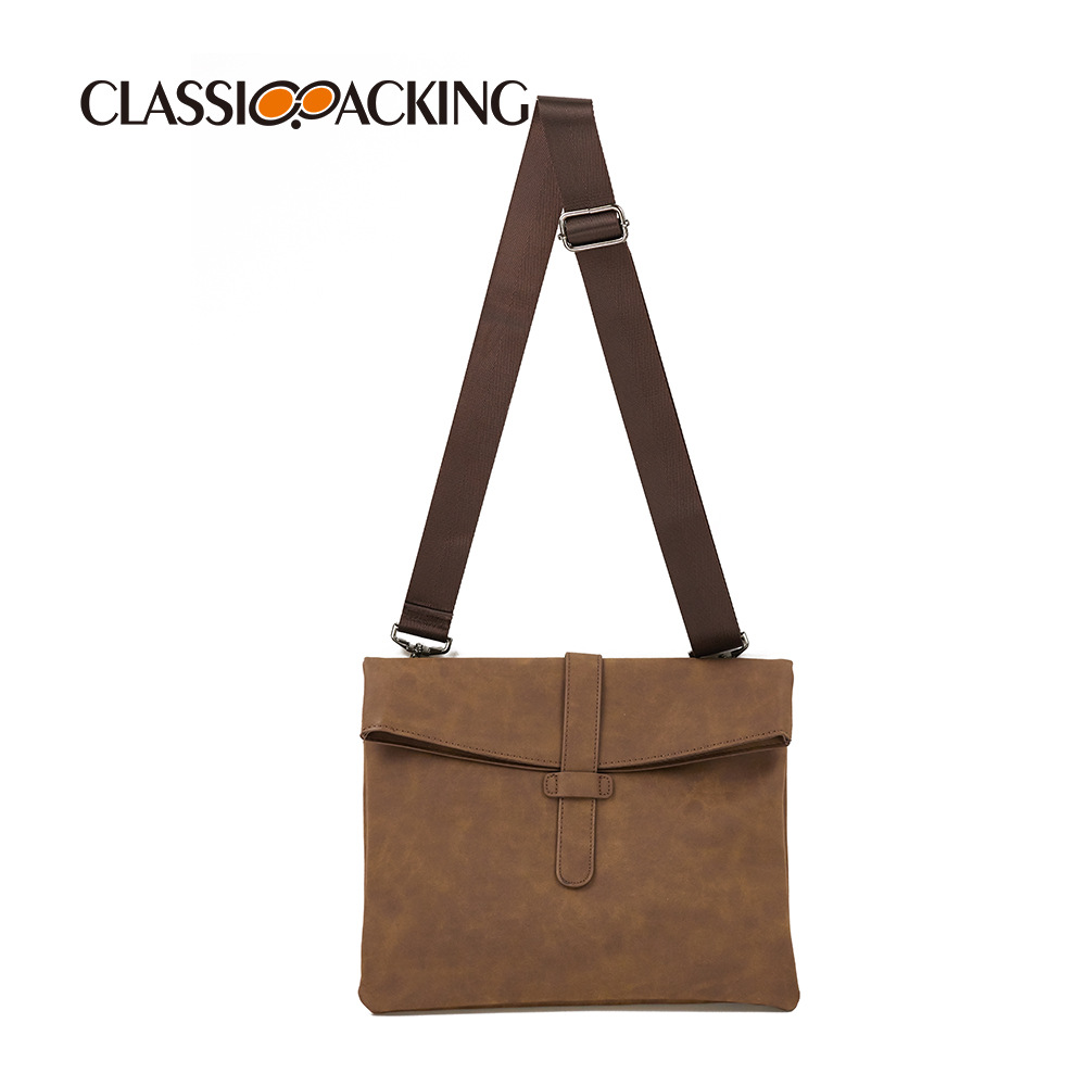 2023 hombres bolsa de negocios retro PU material bolsa de hombro moda creativa todo partido bolsa de cercanías logotipo imprimible