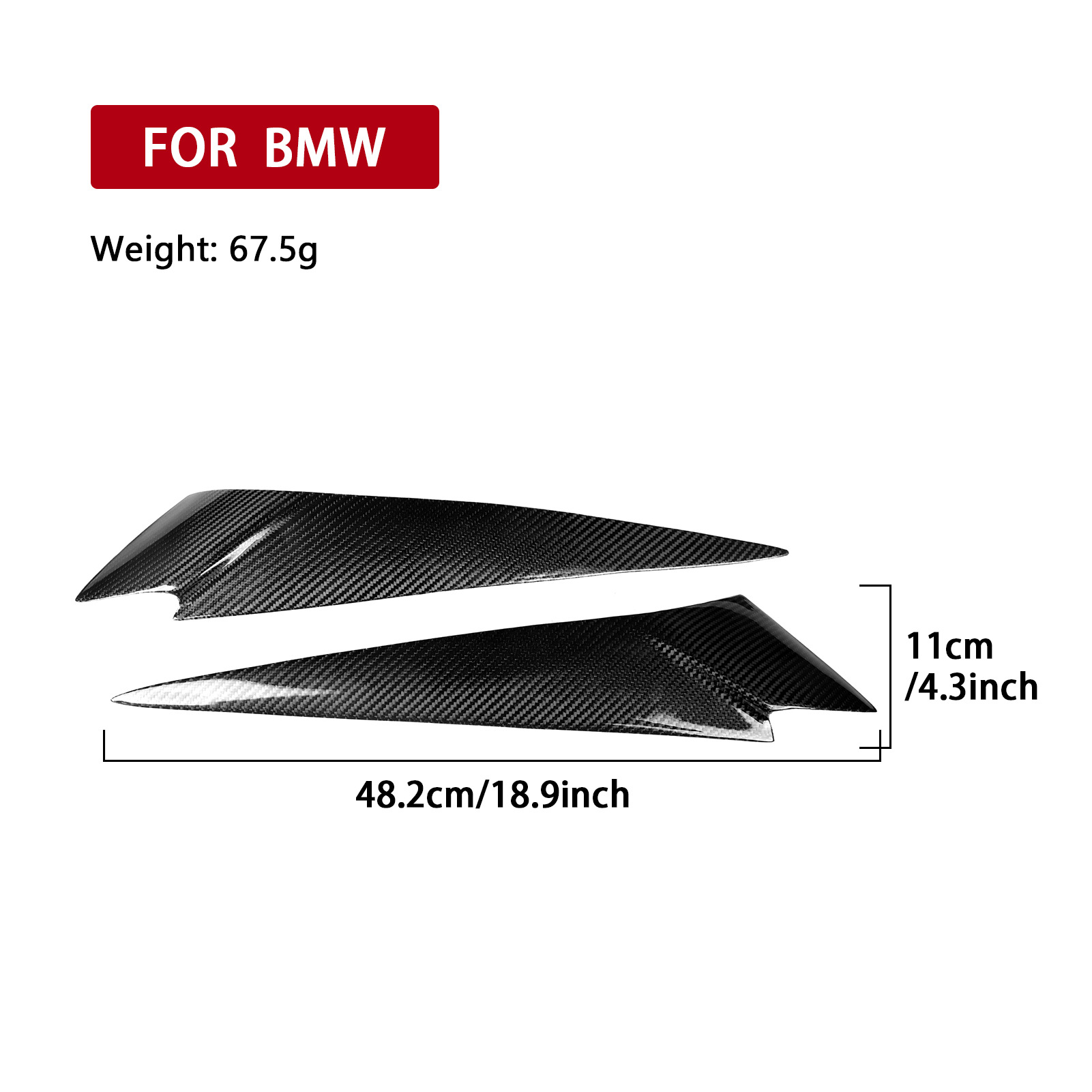 Suitable for BMW X1 E84 carbon fiber car head modification lamp eyebrow eyebrow headlight decorative strip lamp eyebrow patch