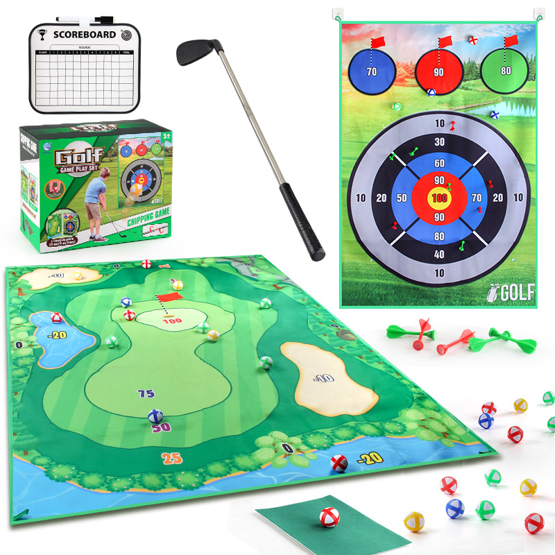 Exportación transfronteriza almohadilla de juego de golf lanzamiento bucle almohadilla de juego 3 - en - 1 juego de lanzamiento portátil de golf