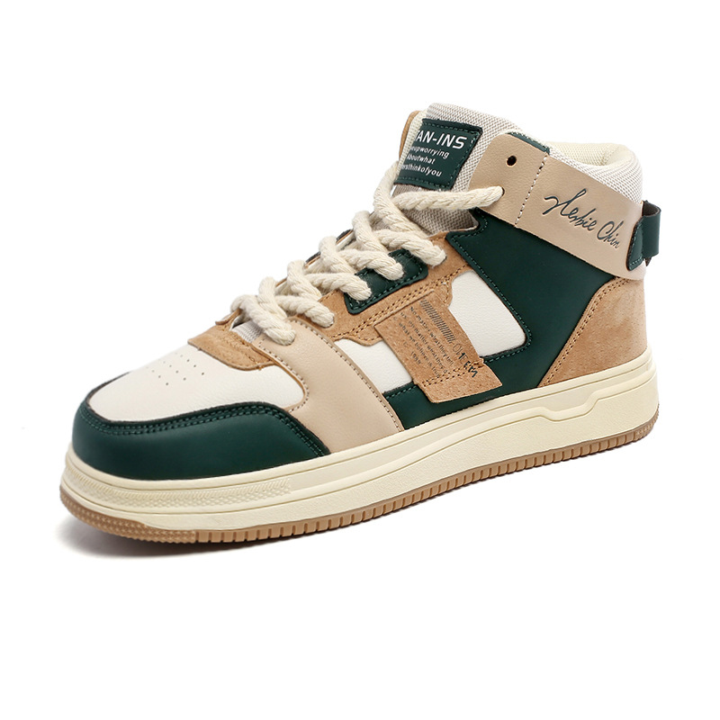 Baskets montantes homme colour blocking chaussures décontractées_voghion.com