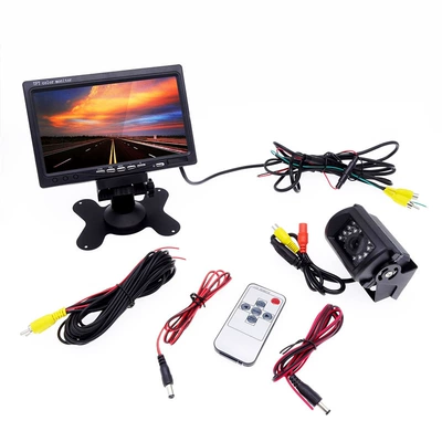 camera display two-way video – Car display - 7inch-desktop-1-bus-10m-video-cable