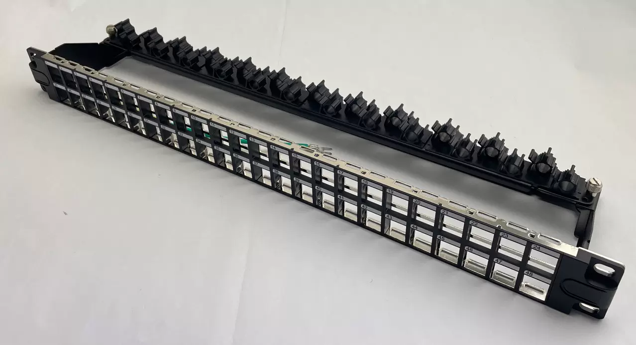 1U48口空口配线架模块式配线架机柜式空白配线架高密度配线架