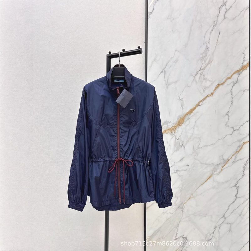 Shenzhen Nanyou 26 New Style Stand-Up Collar Drawstring Windbreaker with Nylon Fabric, Lightweight, Breathable, Stylish and Casual Shenzhen Nanyou 26 New Style Stand-Up Collar Drawstring Windbreaker with Nylon Fabric, Lightweight, Breathable, Stylish and Casual