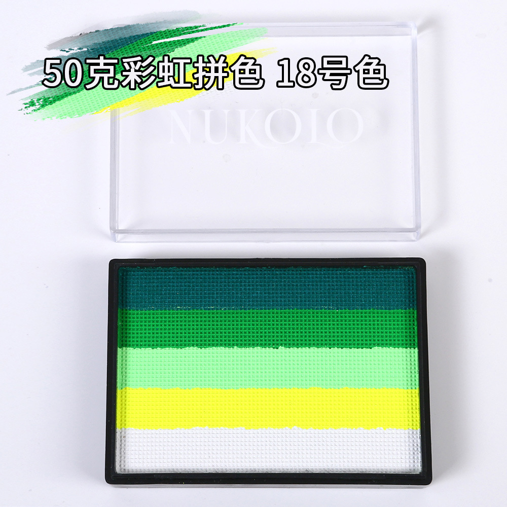 50g 6 colores a juego Arco Iris tira cara pintura a base de agua color a juego pigmento lavable cuerpo Arco Iris Cara color cubierta