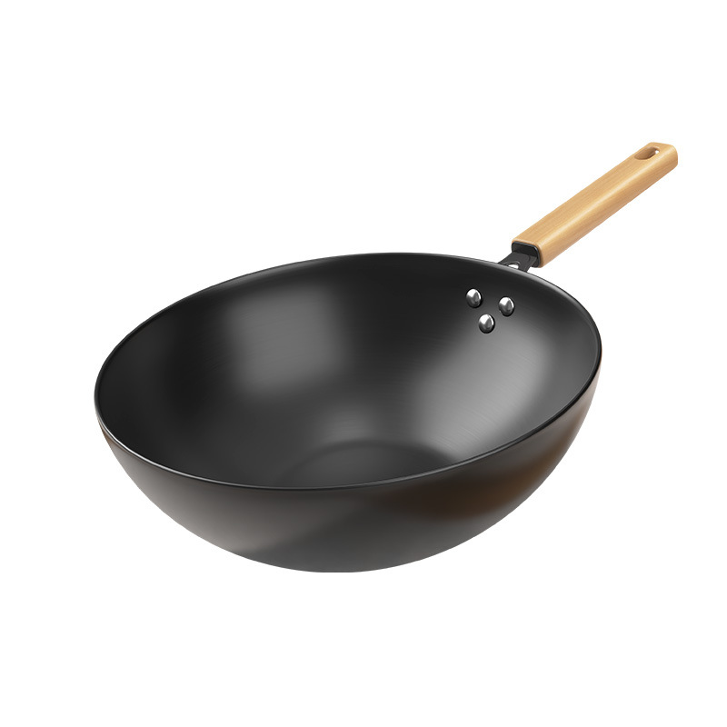 Pan antiguo tradicional casera no pegajosa sin recubrimiento no pegajoso cocina de gas electromagnética general fondo plano pan de fritación de verduras