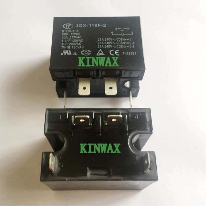 HF116F-2/012AP-2HT 两组常开25A法兰安装继电器