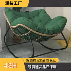 外贸供应代发贴标摇椅懒人沙发双人编藤小户型布艺阳台简约摇椅
