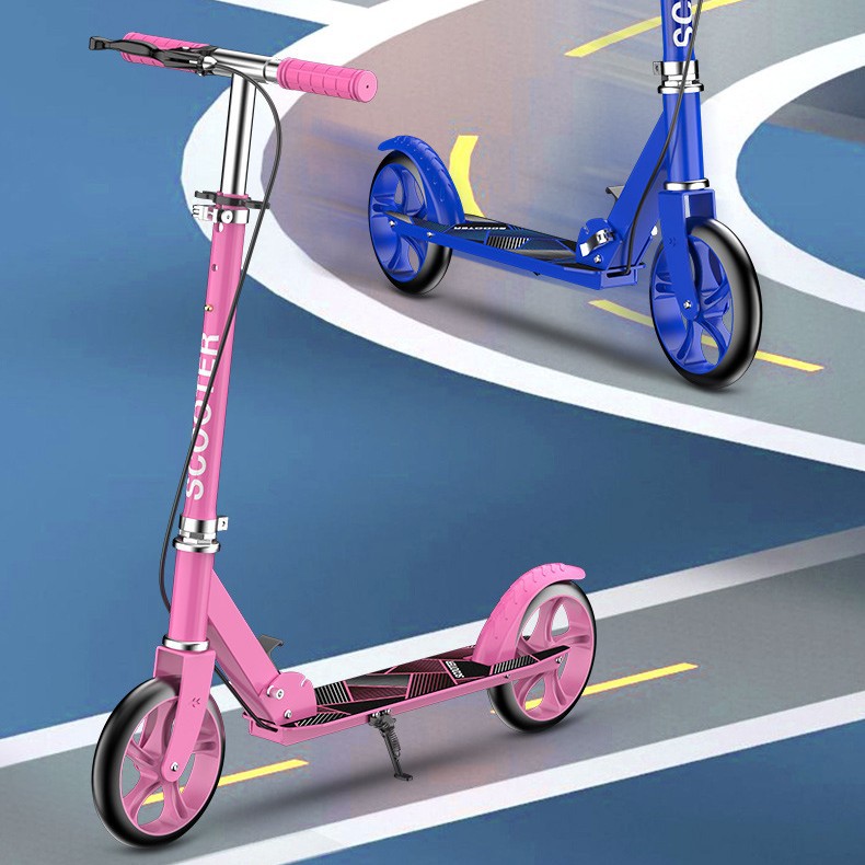 Children's scooter college students two-wheeled children's scooter foldable city school bus for work adult folding walking