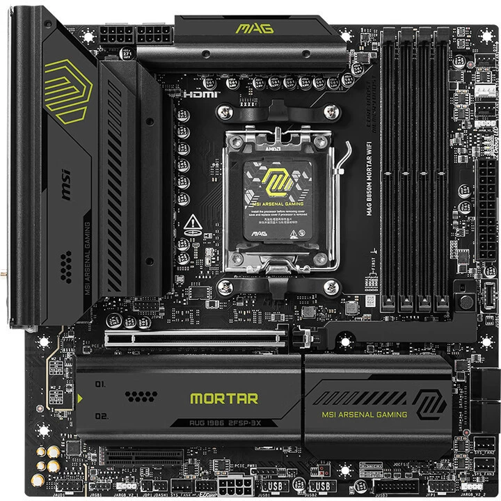 MSI MAG B850M MORTAR WIFI D5 материнская плата формата mATX, совместима с 9700X/9950X