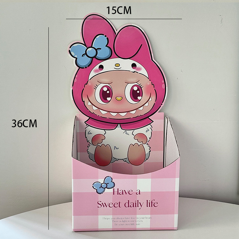 Nuevo día del niño serie de dibujos animados caja de regalo caja de embalaje caja de regalo caja de regalo caja de bocadillos de bricolaje caja de flores