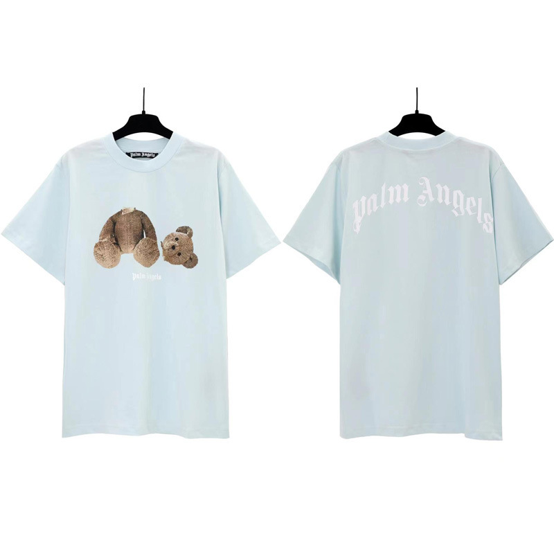PALM半袖の正しいバージョン パームエンジェルス ヘッドレスベア エンジェルス バタフライプリント Tシャツ テディベア 半袖|undefined