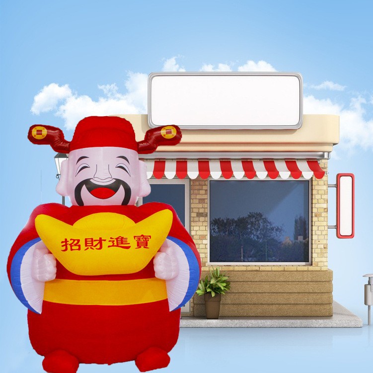 molde de aire de dibujos animados inflables, dibujos animados inflables para atraer dinero, accesorios de decoración de tiendas, accesorios de decoración de apertura, molde de aire inflables