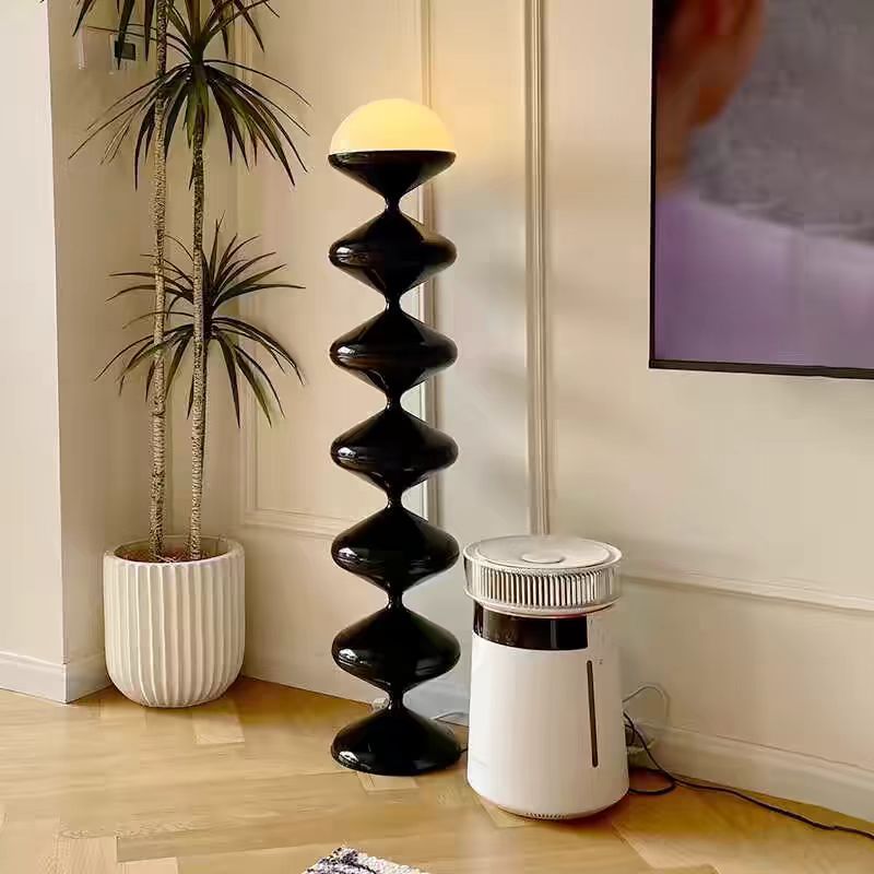 Lámpara de piso de calabaza sala de estar al lado del sofá decoración del dormitorio atmósfera lujosa ligera ins red de viento creativa lámpara Zhongshan