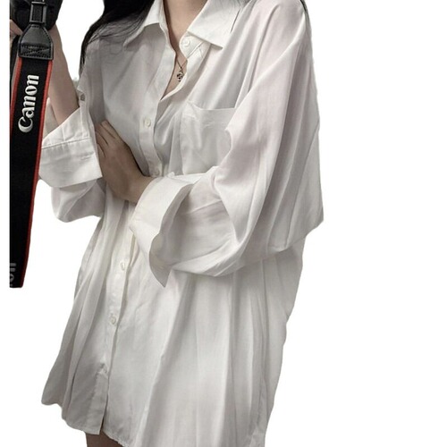 Women's Oversized Slim Fit Casual Long Sleeve Short Sleeve Loose Summer Cover-up Blouse Top with Design