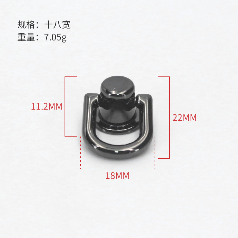 リング付きモンクヘッド型ミルクニップルピン留め具 合金メッキリング付き回転式携帯電話ケース用金具DIY留め具|undefined