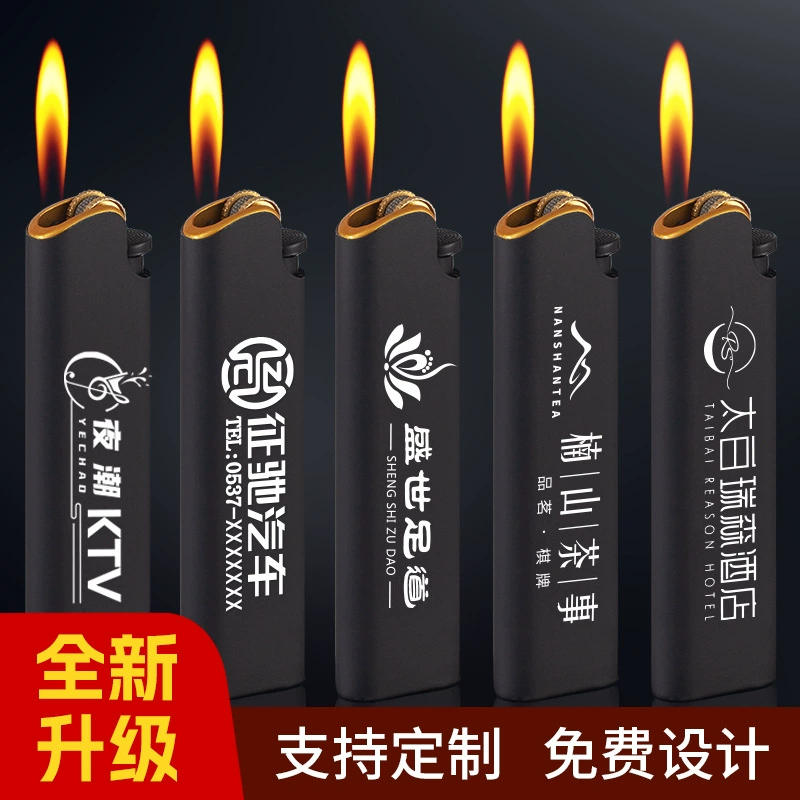 Рекламная Зажигалка по индивидуальному заказу печать высококачественная матовая одноразовая Зажигалка для шлифовального круга печать логотипа отеля