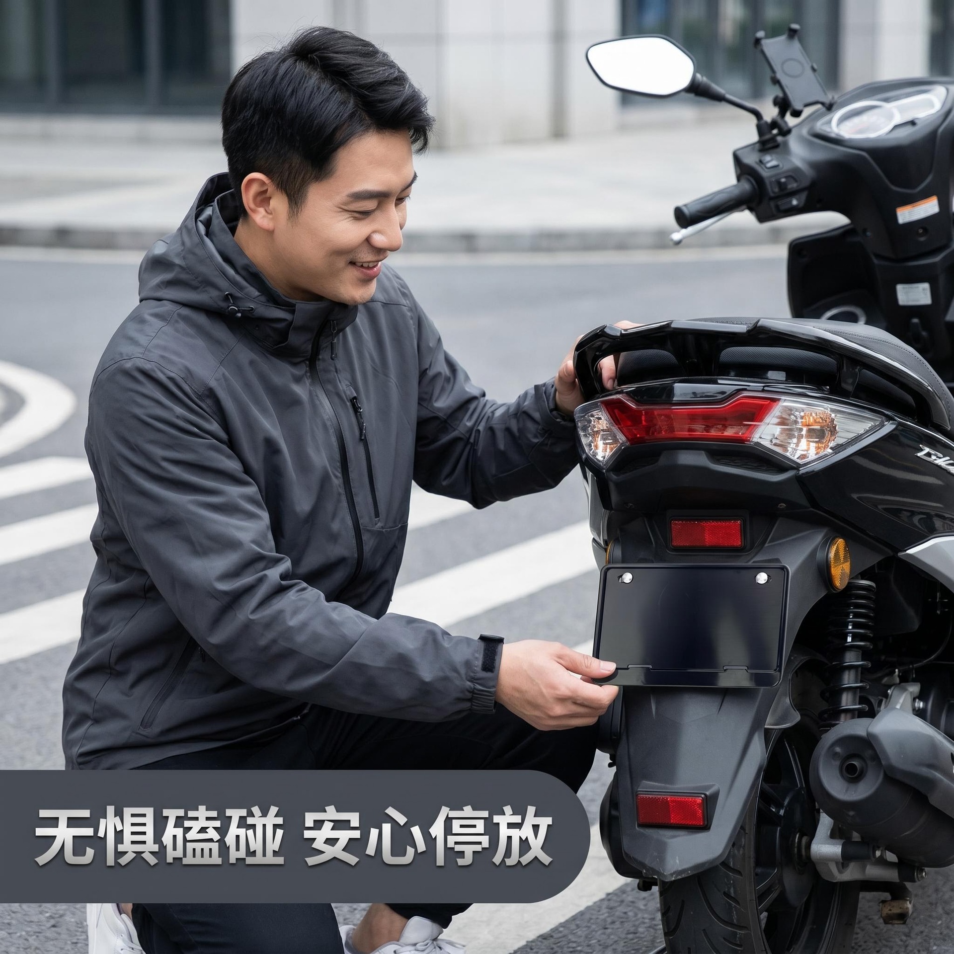 National Standard Motorcycle Yellow License Plate Plastic Frame, Compliant with New Traffic Regulations, Does Not Block the License Plate, Waterproof and Wear-Resistant, Can Be Printed with Logo