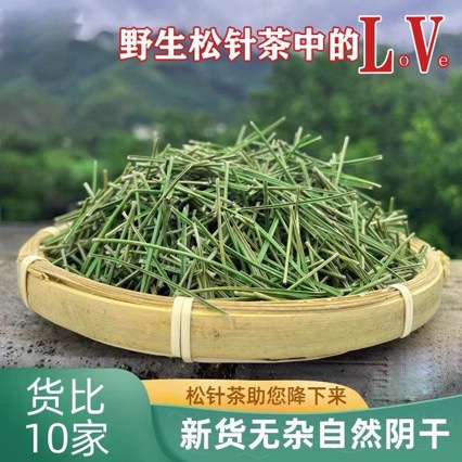 大别山野生松针茶松茶深山采摘马尾松叶茶泡茶干松针干松针松针粉