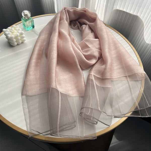 2026 mulberry silk frame small gold edge silk scarf classic plaid…