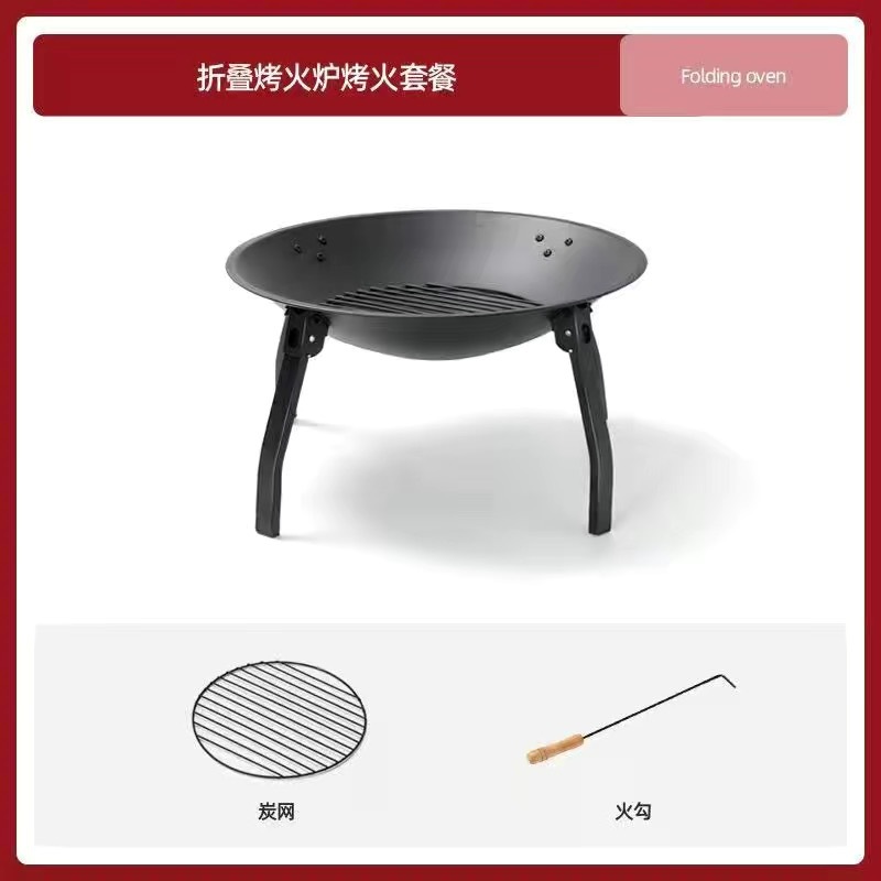 Estufa portátil té cocina hogar interior barbacoa estufa al aire libre barbacoa de carbono parrilla Mesa carbón fuego calefacción y hornear brasero conjunto completo