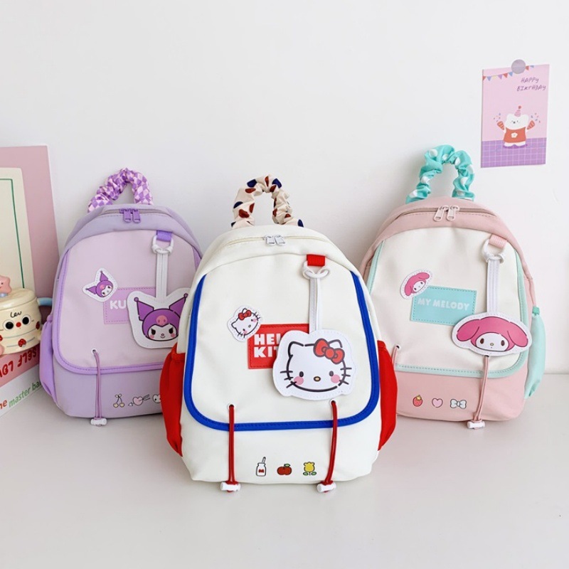 Cute Cartoon Children's Backpack with Large Capacity, Fresh Style, New Japanese-Style Kitty Cat School and Travel Backpack