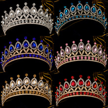 亚马逊热卖合金王冠巴洛克贵族风奢华节日大皇冠婚纱礼服新娘配饰