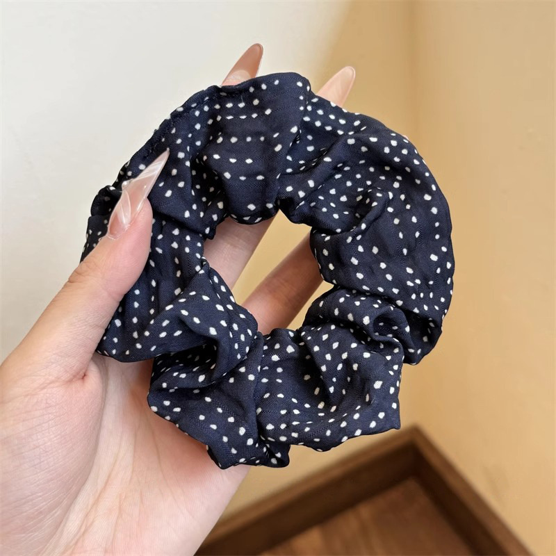 韩系春夏蝴蝶结大肠发圈女款蕾丝碎花头绳粉色方巾大号发饰|undefined