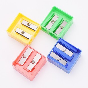 Double-hole Pencil Sharpener Large-hole Pencil Sharpener Large Wave Mini Pencil Sharpener Double-mouth Pencil Sharpener Student Stationery Knife
