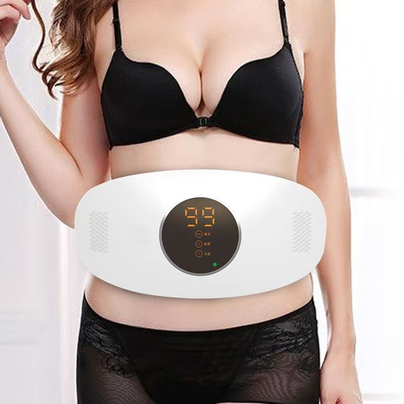 Cross-border wireless abdominal heating vibration hot compress pulse waist massager, heating therapy electric waist protector