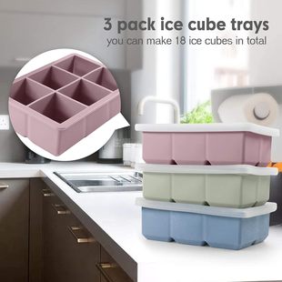 In-Stock 4-Grid, 6-Grid, 8-Grid, 15-Cube Ice Trays, Easy-Release Cocktail Ice Cube Molds, Silicone Ice Tray Molds Wholesale