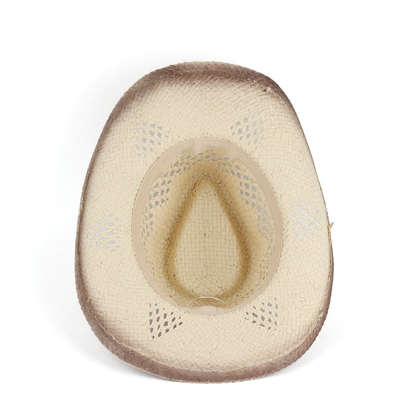 Primavera y verano nuevos hombres y mujeres pareja casual Denim sombrero de paja sombrero tejido a mano de estilo europeo y americano sombrero de protección solar de viaje al aire libre
