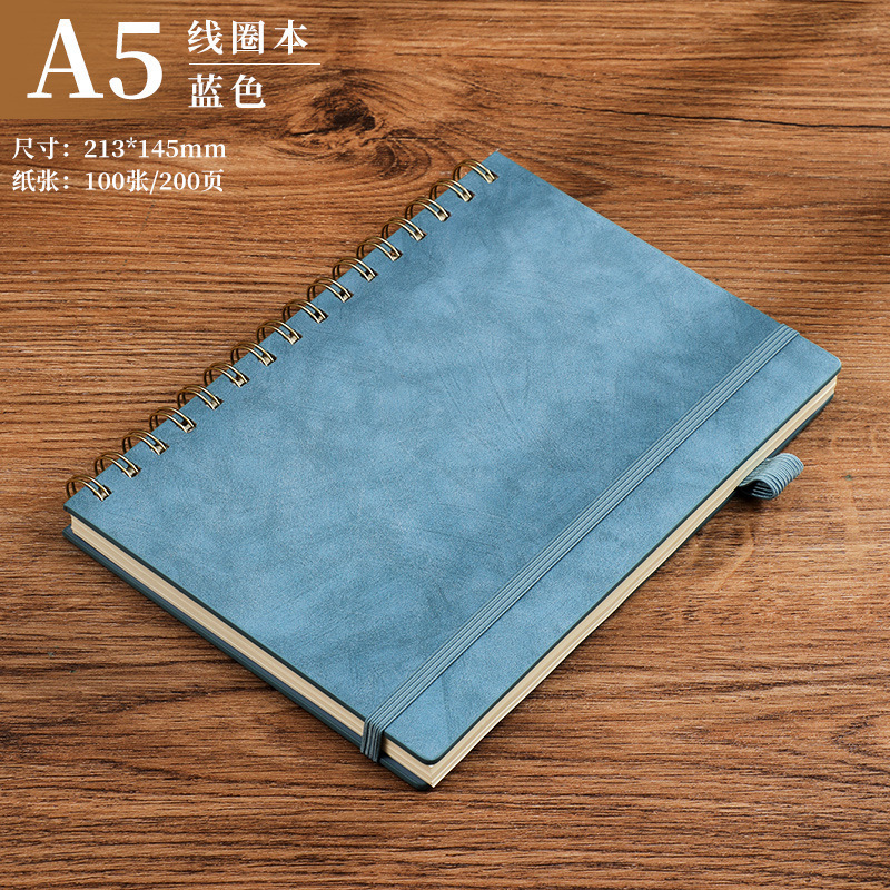 Cuaderno de bobina de negocios personalizado logotipo imprimible simplista cuaderno de bobina cuaderno de notas a5 subcuaderno mayorista