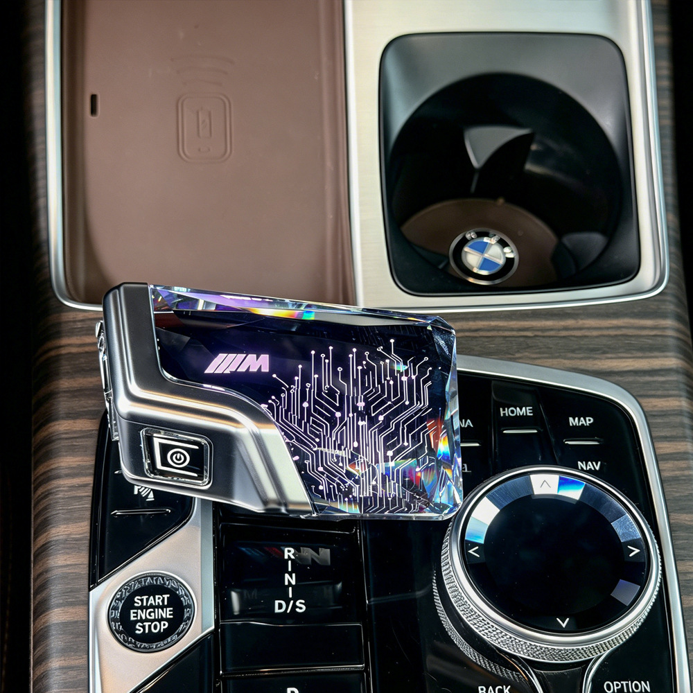 Suitable for BMW 3 Series, 4 Series, 5 Series, X1, X3, X5 gear shift modification, crystal gear knob, orchid finger shift lever