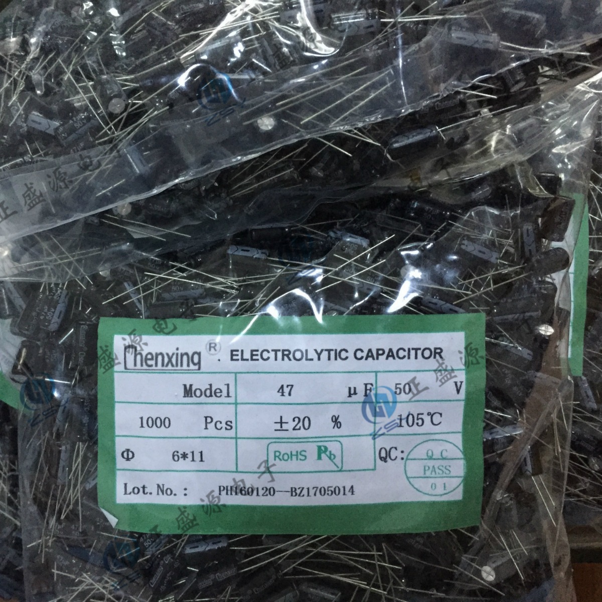 全新现货 铝电解电容47uF 50V ±20% 6×11现货库存 开17%增票