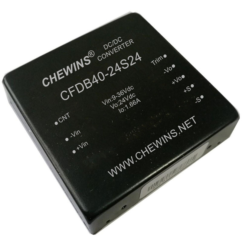 DC-DC电源模块9-36V输入24V转24V 40W单路输出CFDB40-24S24(L)